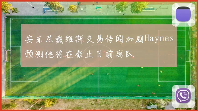 安东尼戴维斯交易传闻加剧Haynes预测他将在截止日前离队